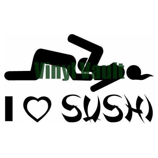 Sexy VW Logo - I LoveHeart Sushi JDM Car Vinyl Sticker Decal
