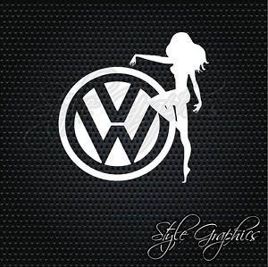 Sexy VW Logo - LADY VW logo dub volkswagen golf caddy polo window van