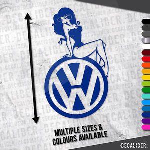 Sexy VW Logo - Volkswagen VW Badge Sexy Pin Up Girl Woman Funny Sticker / Decal for ...