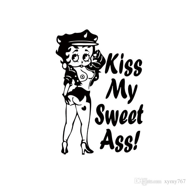 Sexy VW Logo - 2017 Hot Sale Car Stying Sexy Betty Boop Kiss My Ass Funny ...