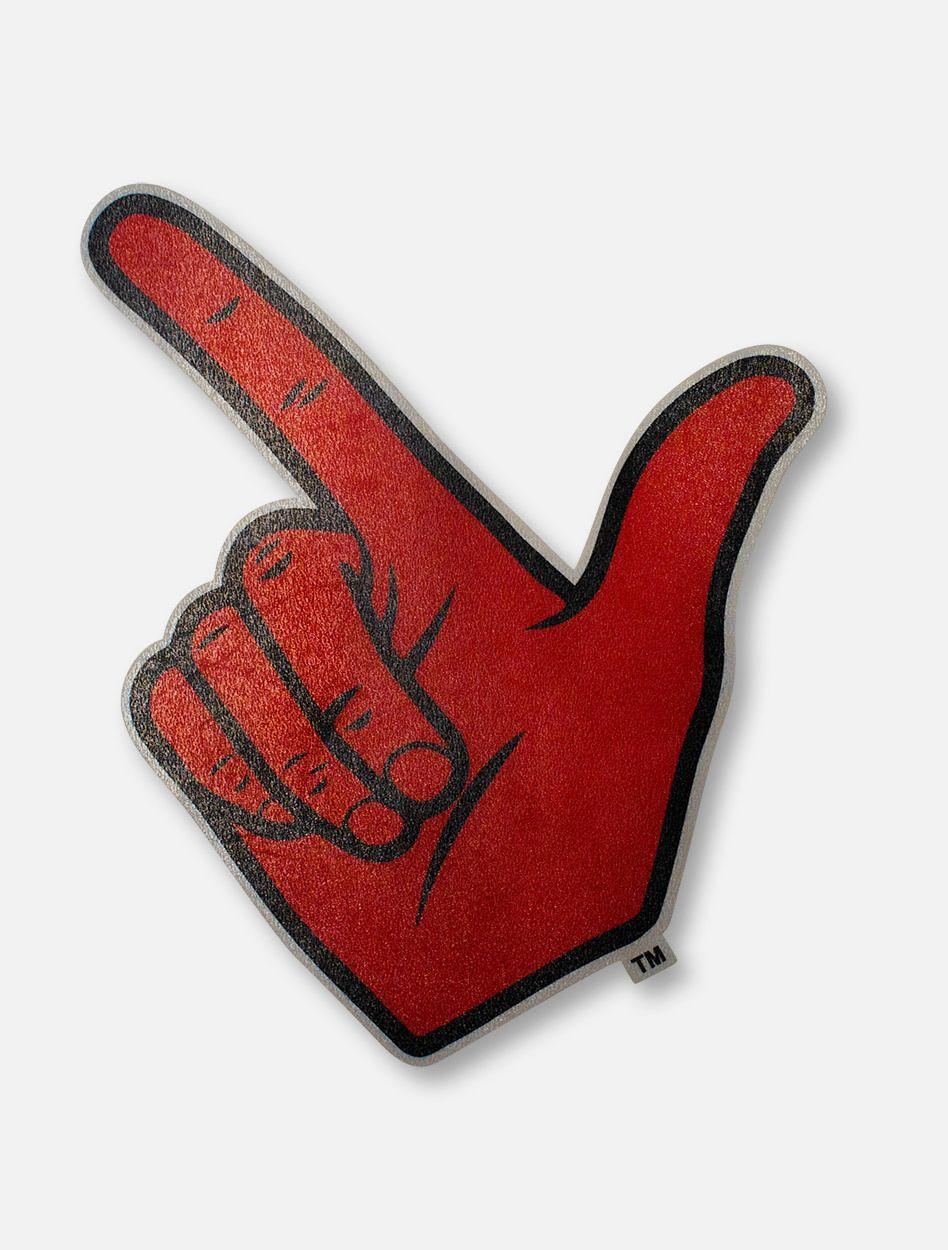Red Hand Logo - Texas Tech Red Raiders Guns Up Hand Logo Decal