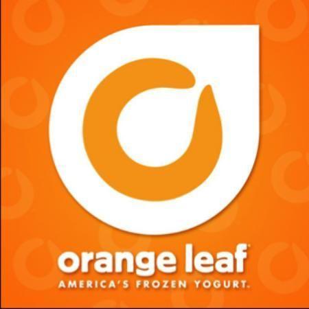 Orsnge Leaf Logo - Logo of Orange Leaf Frozen Yogurt, Horseheads
