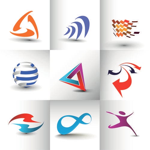Modern Business Logo - Modern business logos design art vector 08 free download