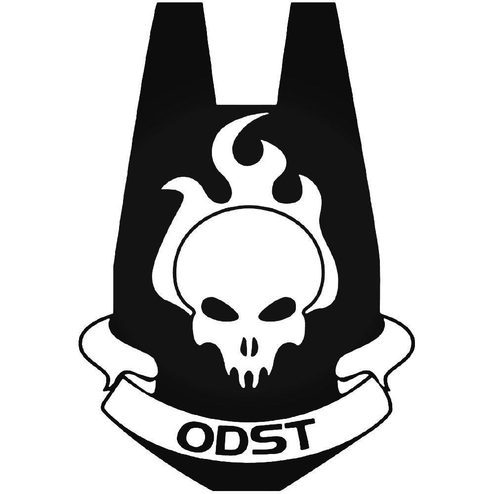 Blue and White ODST Logo - Odst Halo Decal