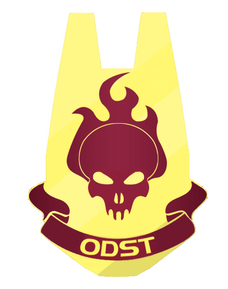 Blue and White ODST Logo - Orbital Drop Shock Trooper