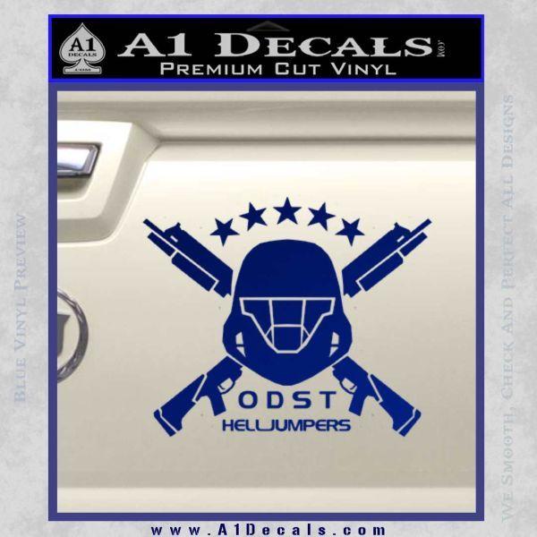 Blue and White ODST Logo - Halo – ODST Helljumpers D1 Decal Sticker » A1 Decals