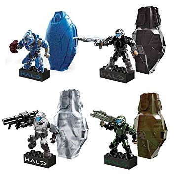 Blue and White ODST Logo - Halo Metallic Series ODST Drop Pod Action Figures Bundle of 4 ...