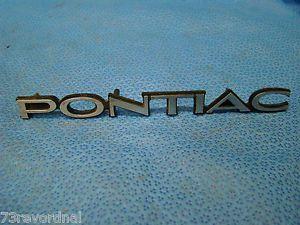 Catalina Car Logo - 78 79 Bonneville Catalina PONTIAC Name Plate Emblem Ornament HOOD