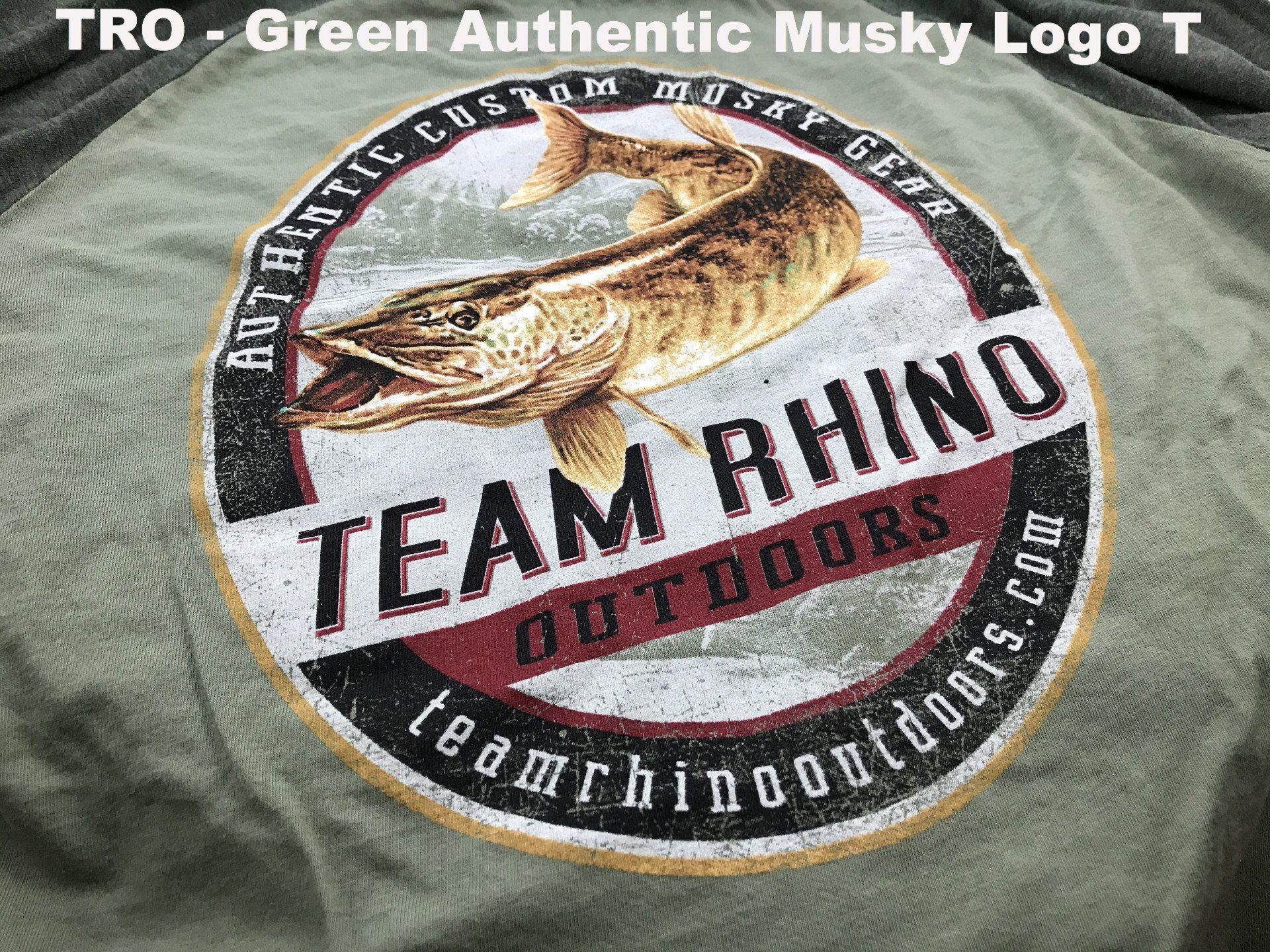 Musky Logo - TRO - Long Sleeve Authentic Musky Green T Shirt – Team Rhino ...