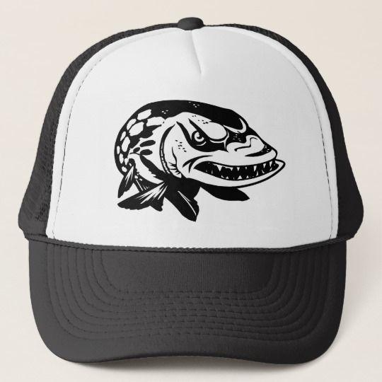 Musky Logo - Mad Musky Logo, Fishing Logo, MuskyFreak.com Trucker Hat | Zazzle.com