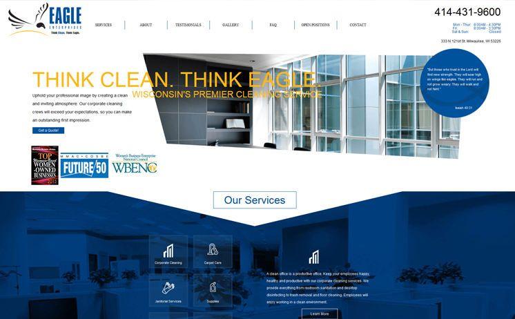 Blue Eagle Enterprises Logo - Eagle Enterprises' Web Developer. Corporate Cleaning Service