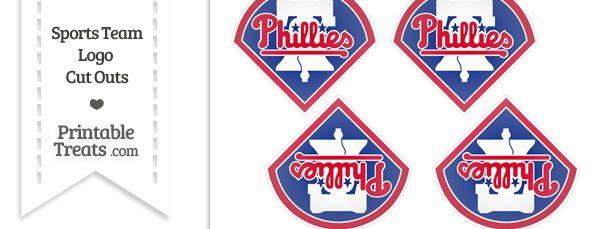Small Phillies Logo - Small Philadelphia Phillies Logo Cut Outs — Printable Treats.com