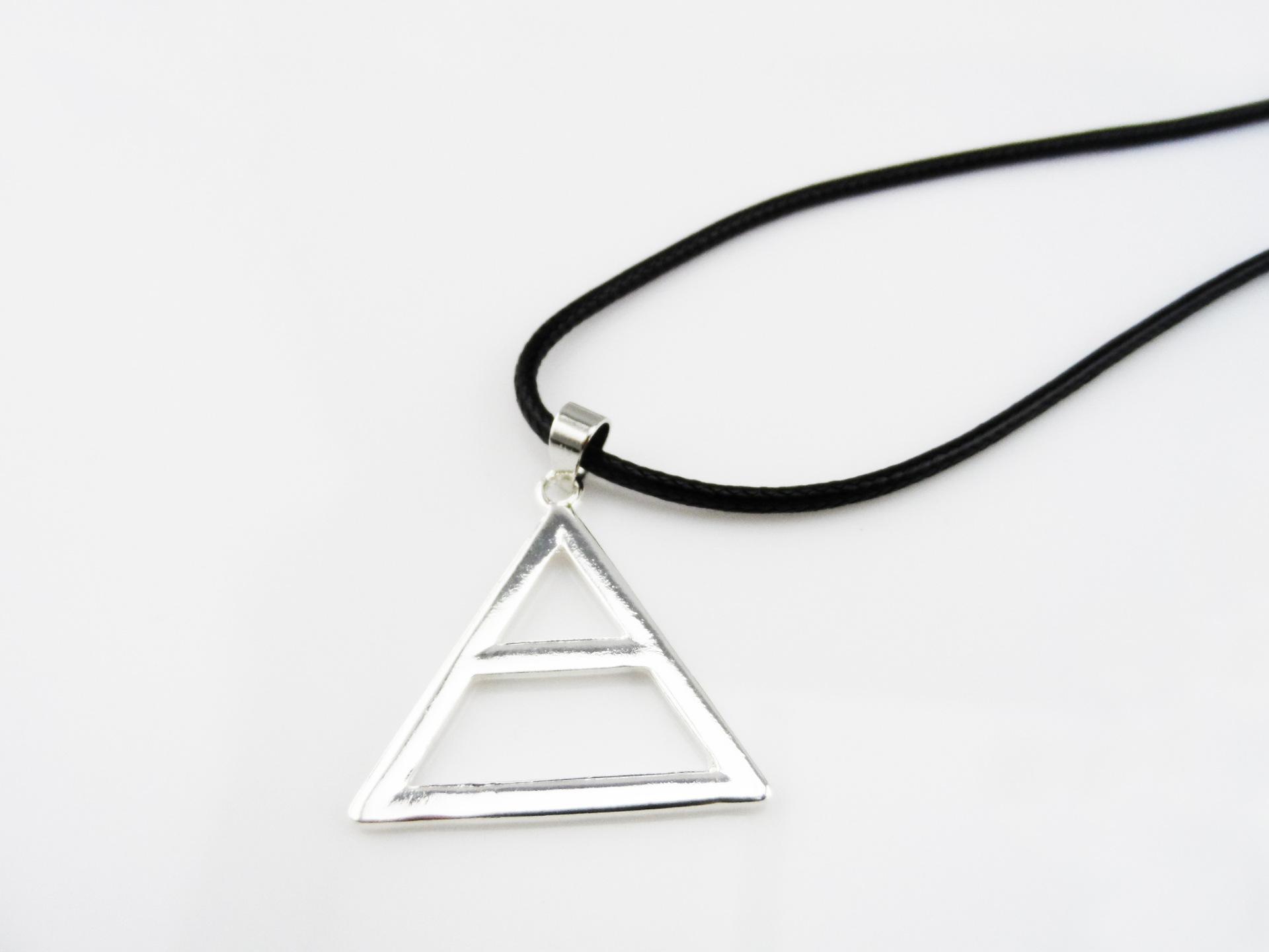 Silver Triangle Logo - Wholesale 2015 New Jewelry Man Woman Triangle Geometric Shape Silver ...