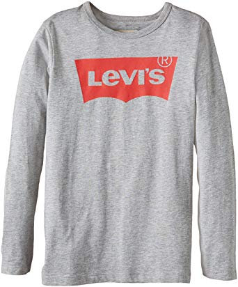 Gray and Red Clothing Logo - Levi's Boys N91004A Blue Or Red Colour Logo T Shirt: Amazon.co.uk