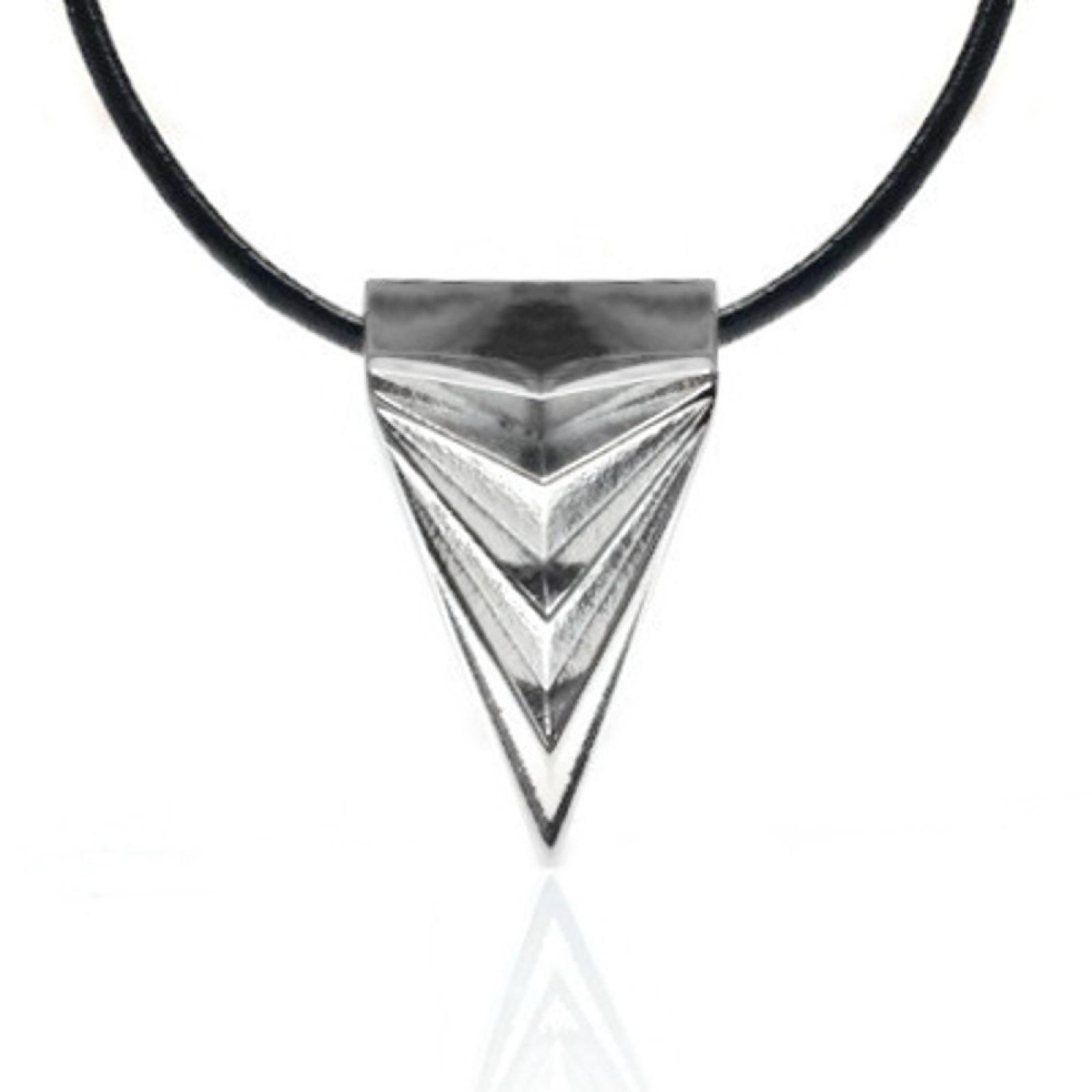 Silver Triangle Logo - Upsidedown Holy Trinity Necklace Religious Jewelry for Guys