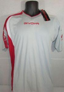 Gray and Red Clothing Logo - Givova Short Sleeve Soccer Jersey Size Medium Mens Gray Red Futbol ...