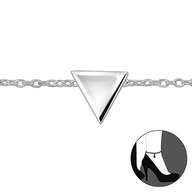 Silver Triangle Logo - Atik Jewelry Silver Triangle Anklet. Silver Anklets