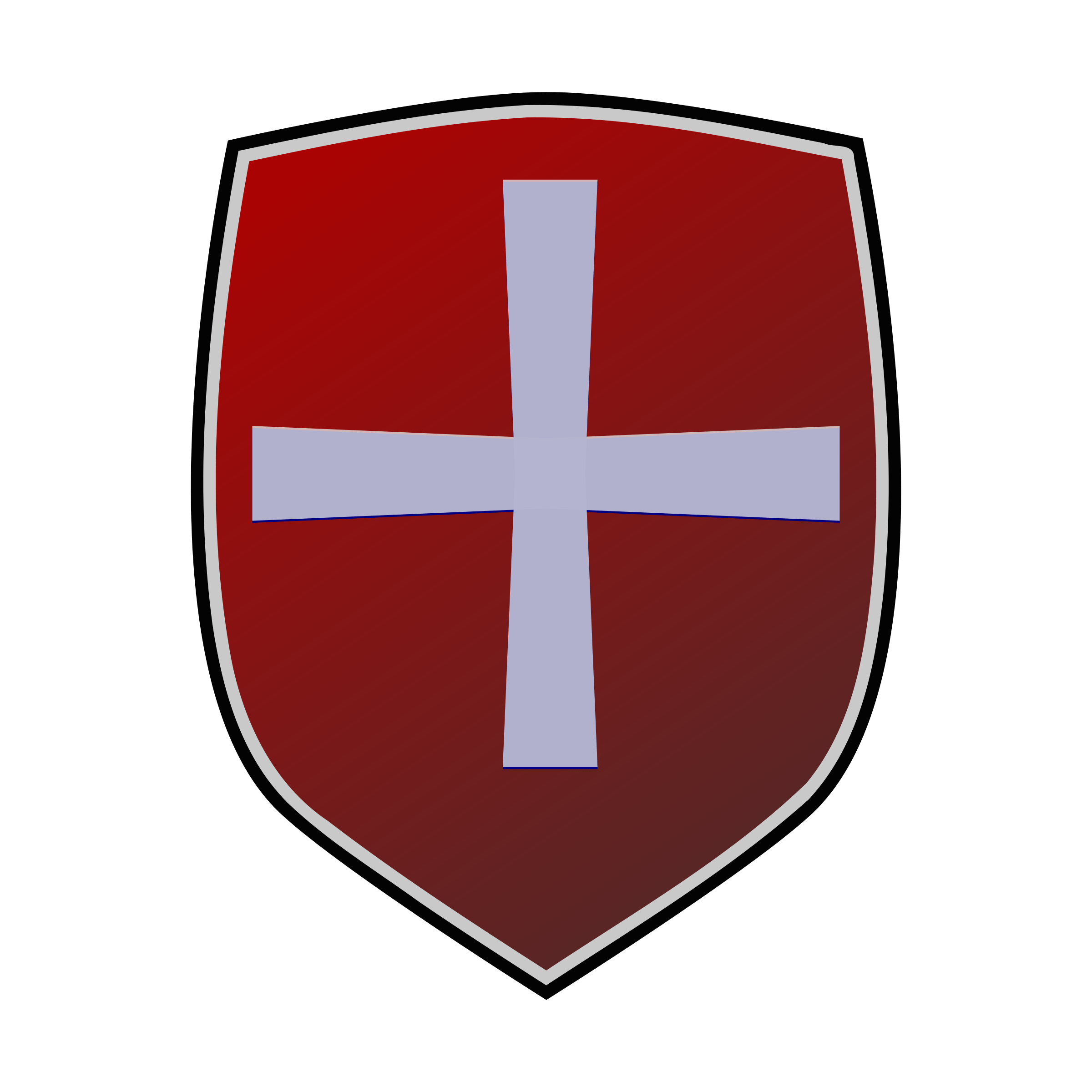 White Cross with Red Shield Logo - Clipart - Red shield