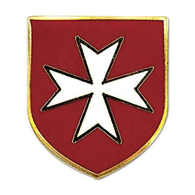 Red Shield with White Cross Logo - Amazon.com: Maltese Cross Red Shield with White Masonic Lapel Pin ...