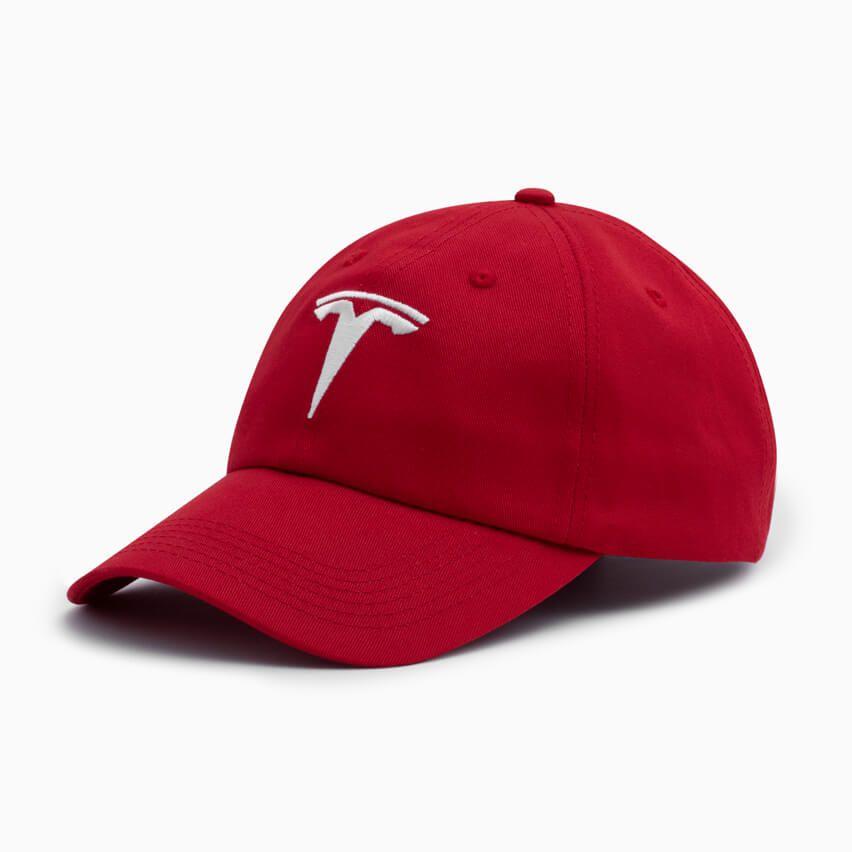 Gray and Red Clothing Logo - T Logo Hat
