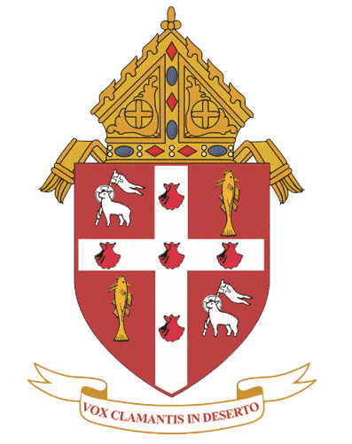 White Cross with Red Shield Logo - Shield - Roman Catholic Archdiocese of St. John's