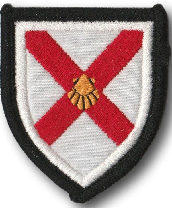 Red Shield with White Cross Logo - White & Red Shield Blazer Badge