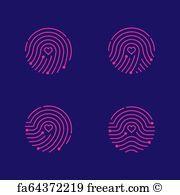 Dash Line Logo - Free Heart Finger Print Logo Art Prints and Wall Artwork | FreeArt