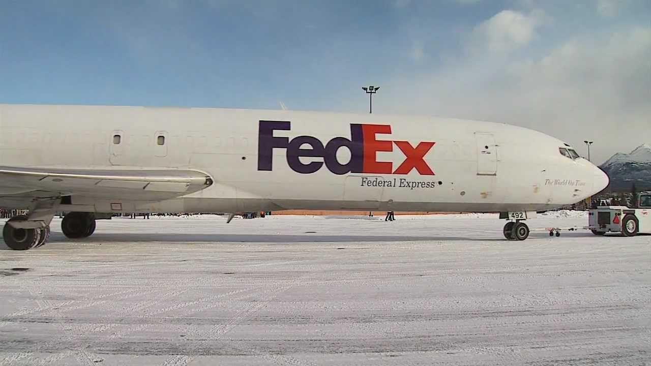 FedEx Airlines Logo - Fedex Plane Lands at Merrill Field in Anchorage Alaska