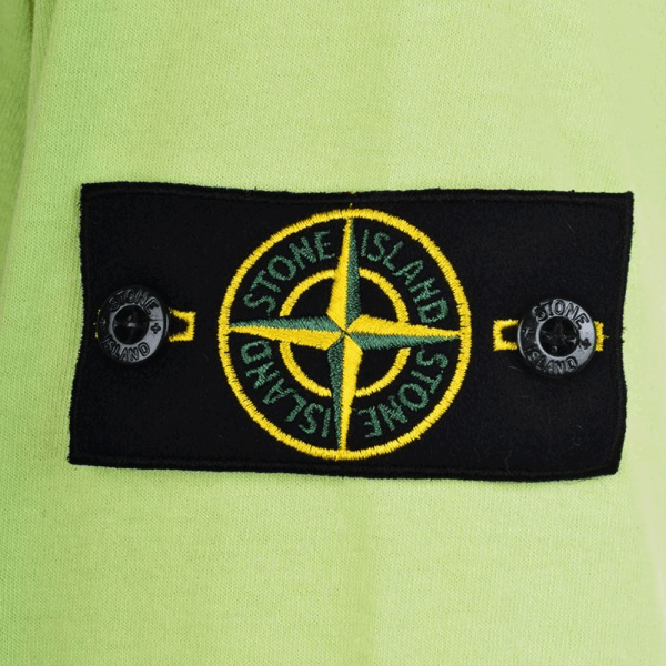 Green Badge Logo - Stone Island Stone Island Crew Neck Badge Logo Sweatshirt Lime Green