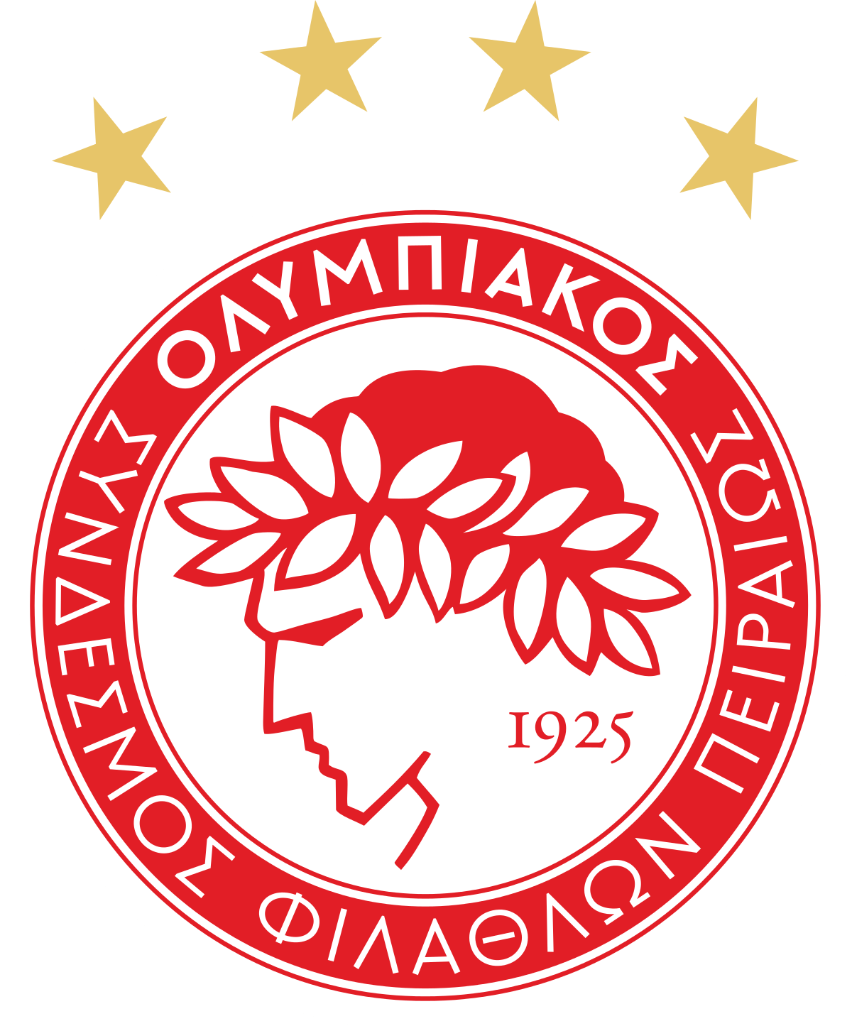 Foreign Red Letter Logo - Olympiacos F.C.