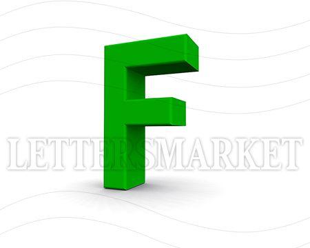 Blue Letter F Logo - LettersMarket - 3D blue Letter F isolated on a white background ...