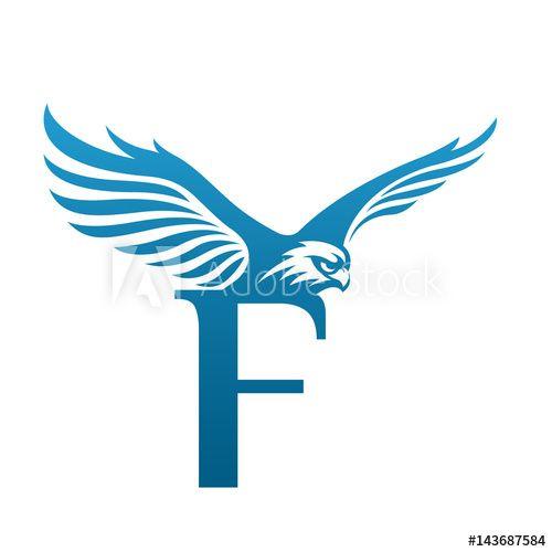 Blue Letter F Logo - Logo Blue Letter F Hawk Corporate Icon - Buy this stock illustration ...