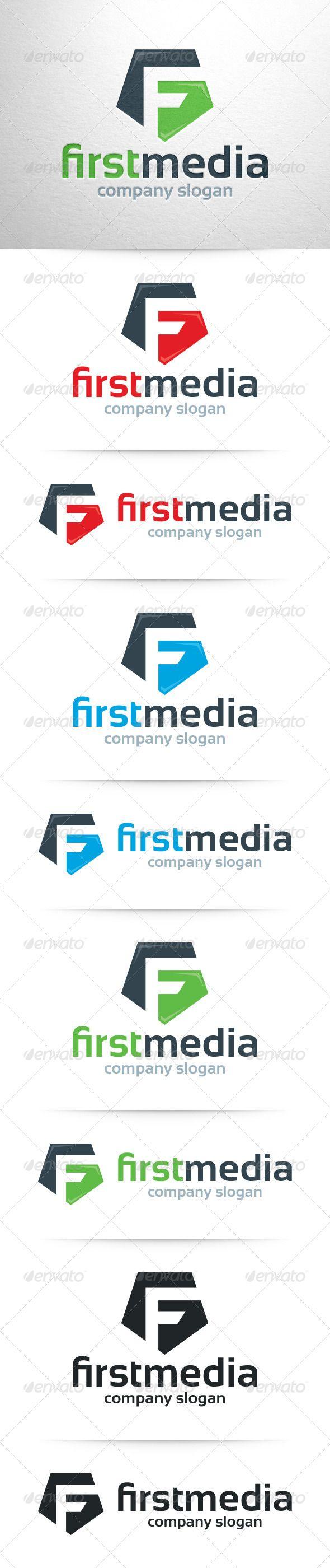 Blue Letter F Logo - First Media - Letter F Logo | LOGO | Logos, Logo templates ...