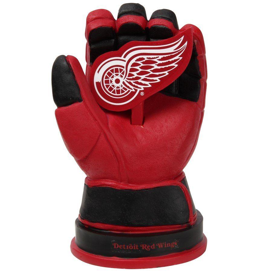 Red Wings Logo - Detroit Red Wings Logo in Glove Figurine