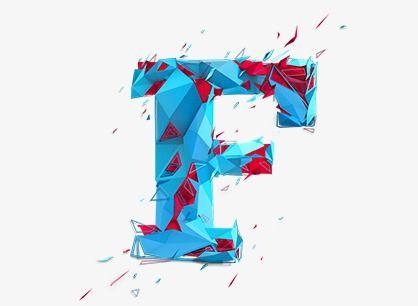 Blue Letter F Logo - Creative Letter F, Letter Clipart, Creative Letters, Blue Letters ...