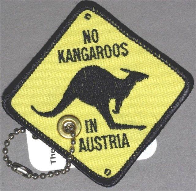 No Kangaroo Logo - TB4K200) Travel Bug Dog Tag Austria No Kangaroos TB