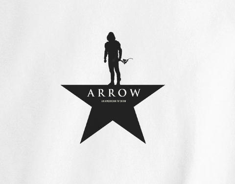 Arrow Show Logo - Green Arrow DC Comic Hamilton broadway show parody logo Sihoulette