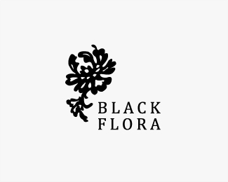 Black Flower Logo - 55 Beautiful Flower Logo Designs | Web & Graphic Design | Bashooka