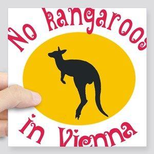 No Kangaroo Logo - No Kangaroos In Austria Stickers - CafePress