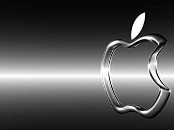 Silver Apple Logo - Silver and Black Apple Logo Mouse Mat: Amazon.co.uk