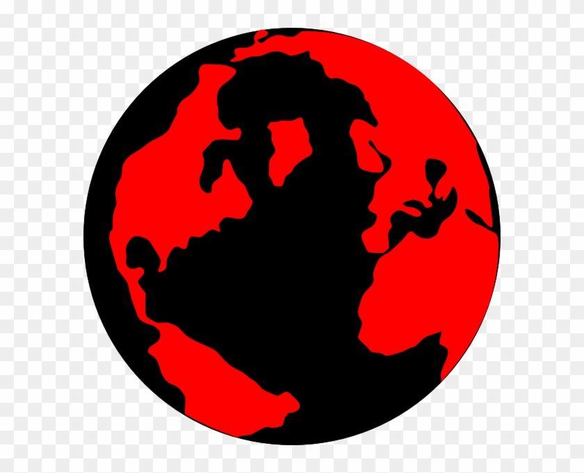 Black and Red Globe Logo - Red And Black Globe Clip Art At Clker - Red And Black Globe - Free ...