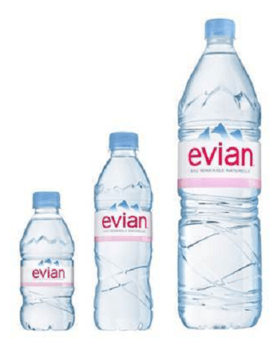 French Bottled Water Logo - French Evian Mineral Drinking Water French Mineral Water