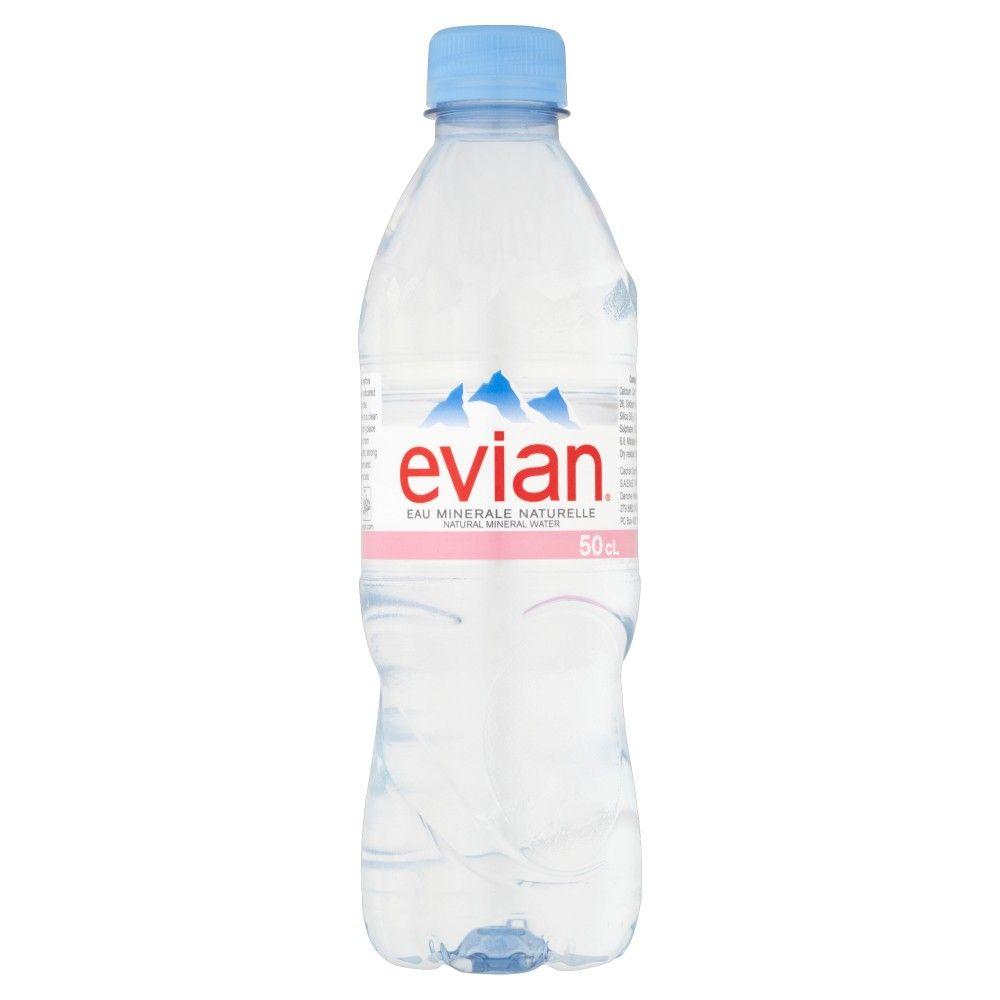 French Bottled Water Logo - Evian Still Natural Mineral Water 24x 500ml - DrinkSupermarket