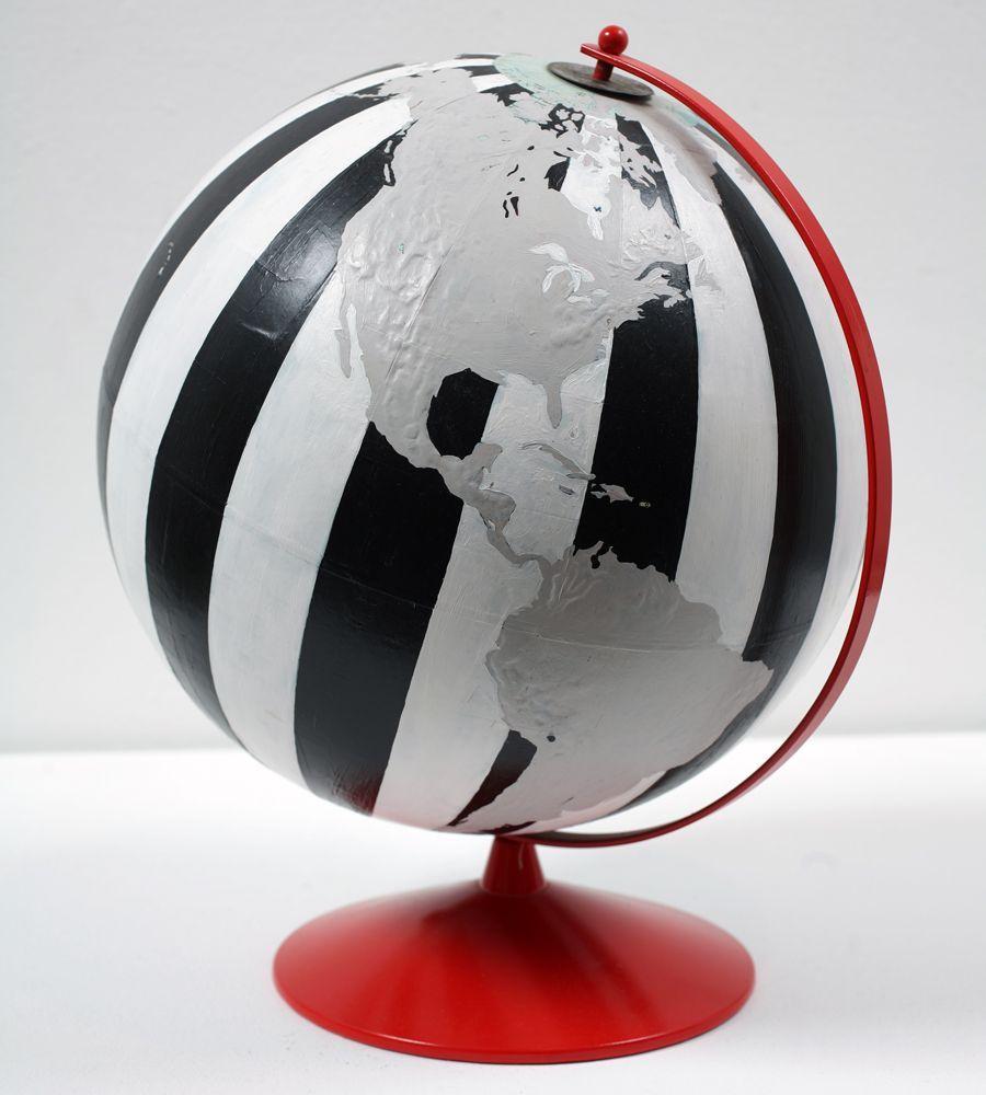 Black and Red Globe Logo - Dylan Egon (black, white, red)