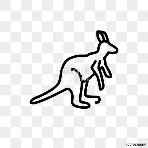 No Kangaroo Logo - Kangaroo vector icon isolated on transparent background, Kangaroo