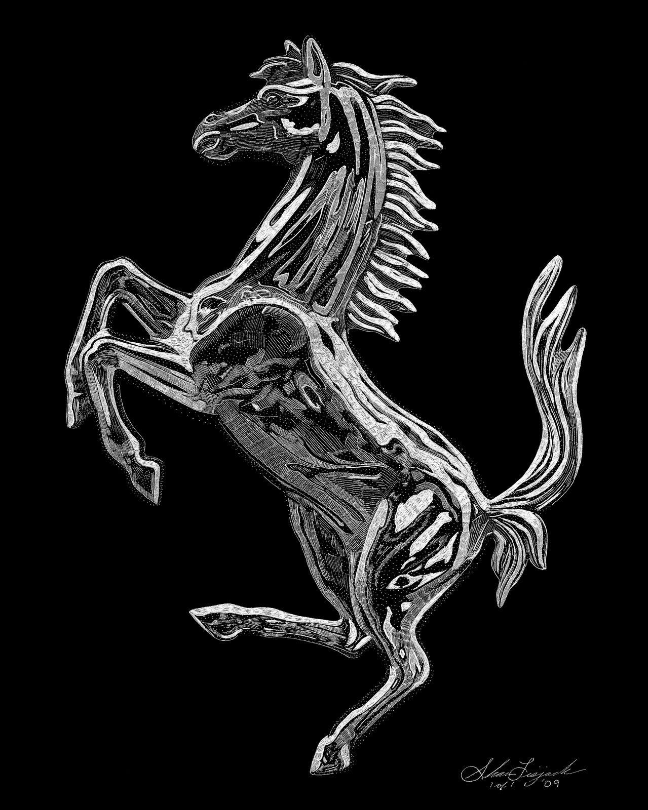 Prancing Horse Logo - Exotic Engravings: Ferrari Prancing Horse
