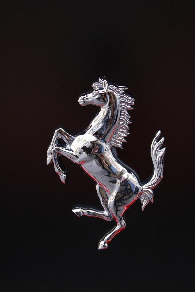 Prancing Horse Logo - 0411 Ferrari Silver Prancing Horse Emblem | This was actuall… | Flickr