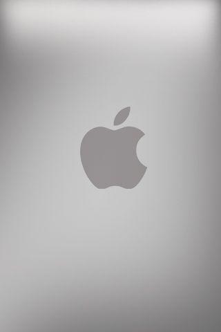 Silver Apple Logo - iPhone Wallpaper: Silver Apple Logo - iPhone Wallpaper