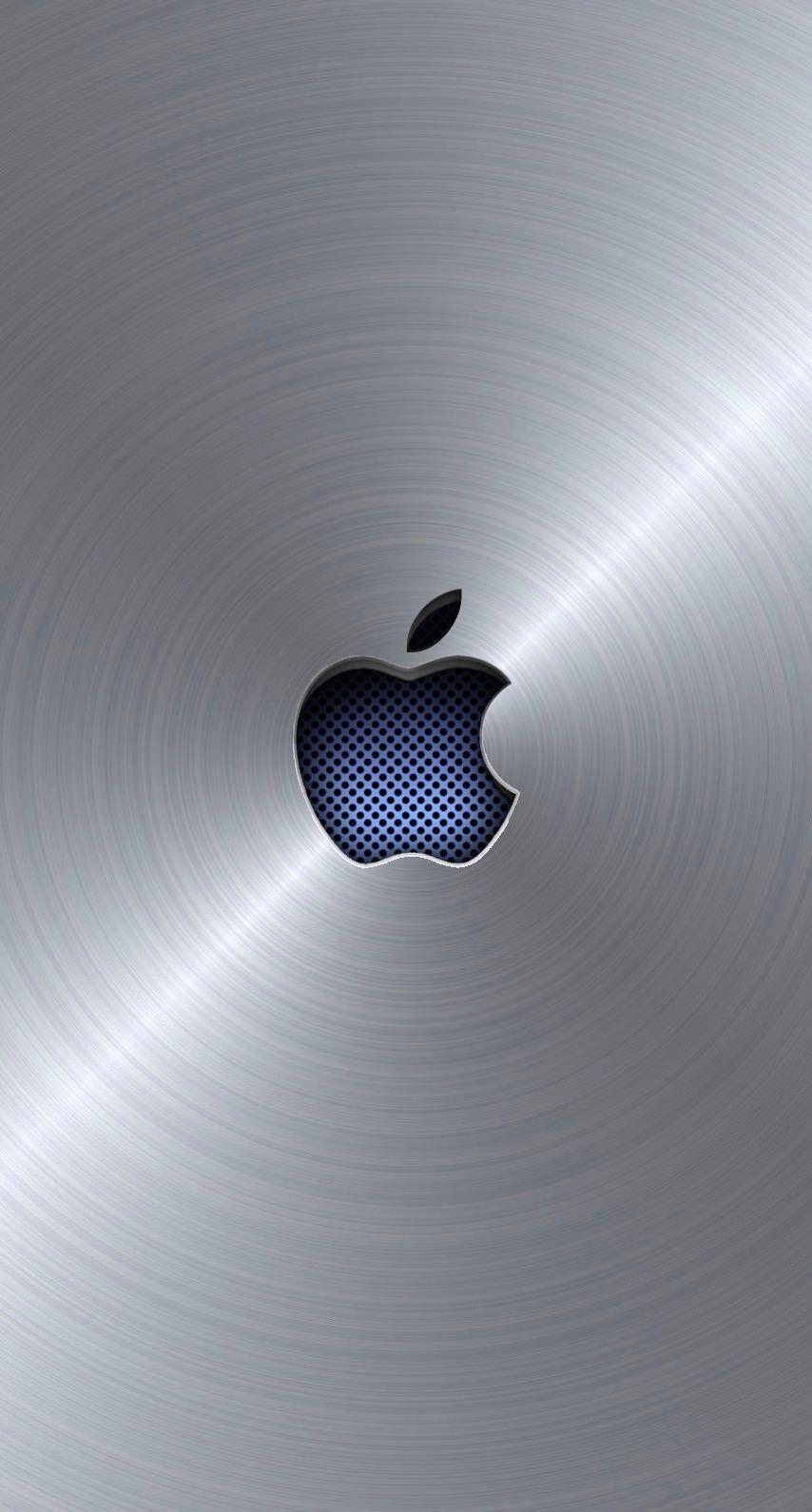 Silver Apple Logo - Apple logo cool blue silver. wallpaper.sc iPhone6s. Apple Fever