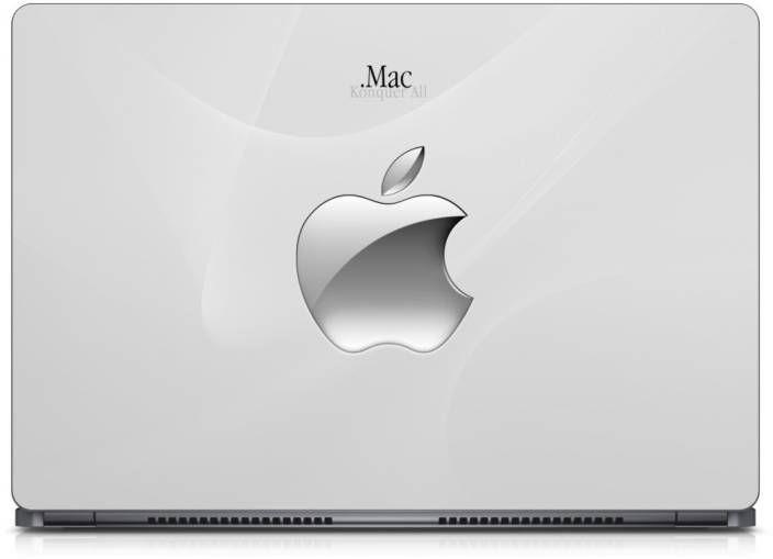 Silver Apple Logo - aaRJoo Silver Apple logo Vinyl Laptop Decal 15.6 Price in India ...